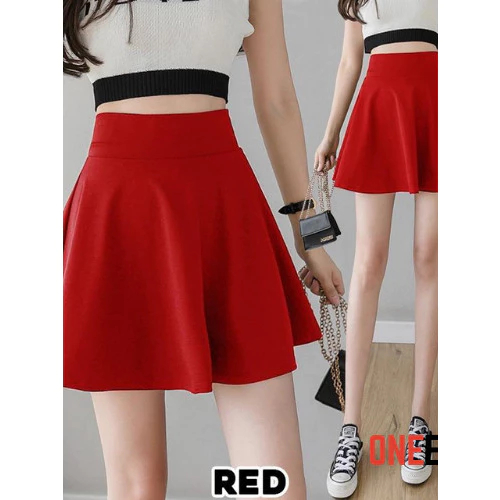 [ Rok Merah ] Rok Mini Olahraga Wanita Ringan Untuk Aktifitas Running Senam Yoga Sepeda Zumba Dll