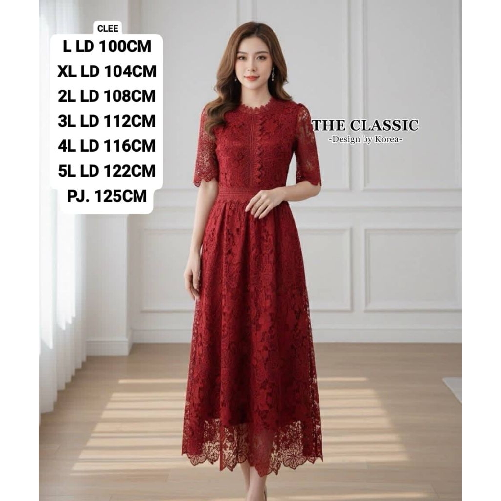 DRESS BROKAT BANGKOK THE CLASSIC DESIGN GAUN PESTA