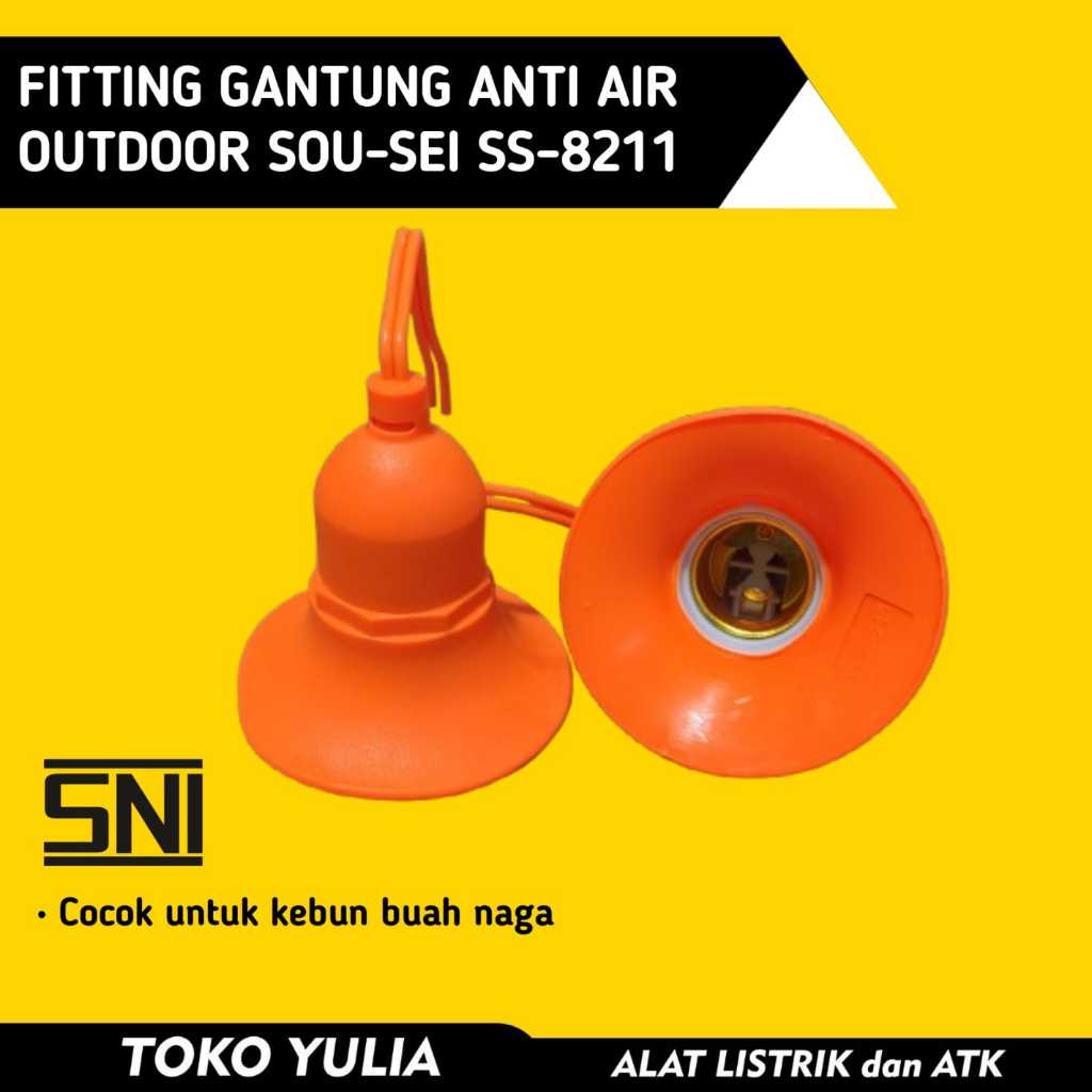 Fitting Lampu Gantung Anti Air Outdoor SNI