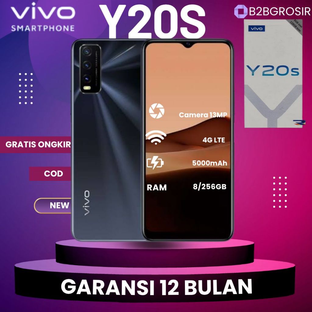 [MP] VIVO Y20s Ram 8/256GB 50MP  4G LTE GARANSI 1TAHUN