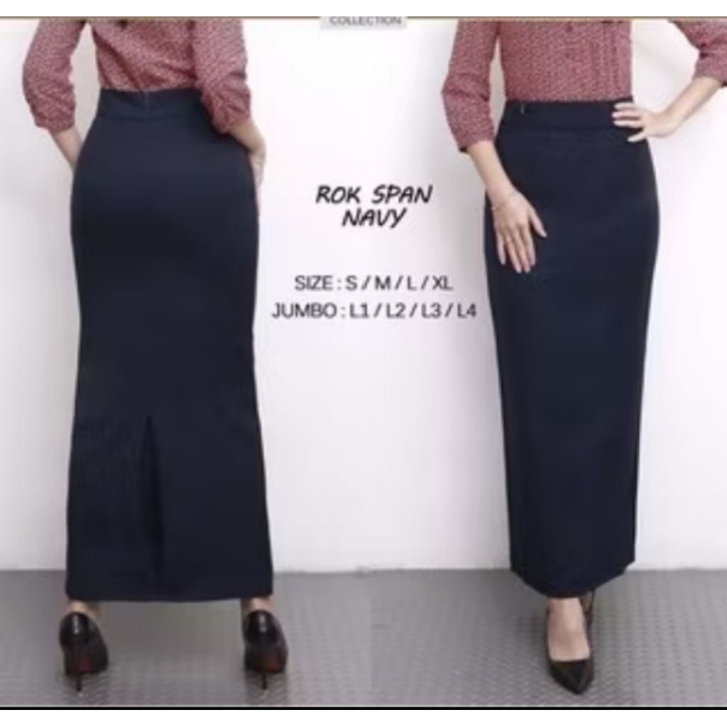 Rok Span Belah Belakang Rempel Rok Span Hitam Rok Sekolah Kerja Kantor Span Belah Satu Belakang Kain