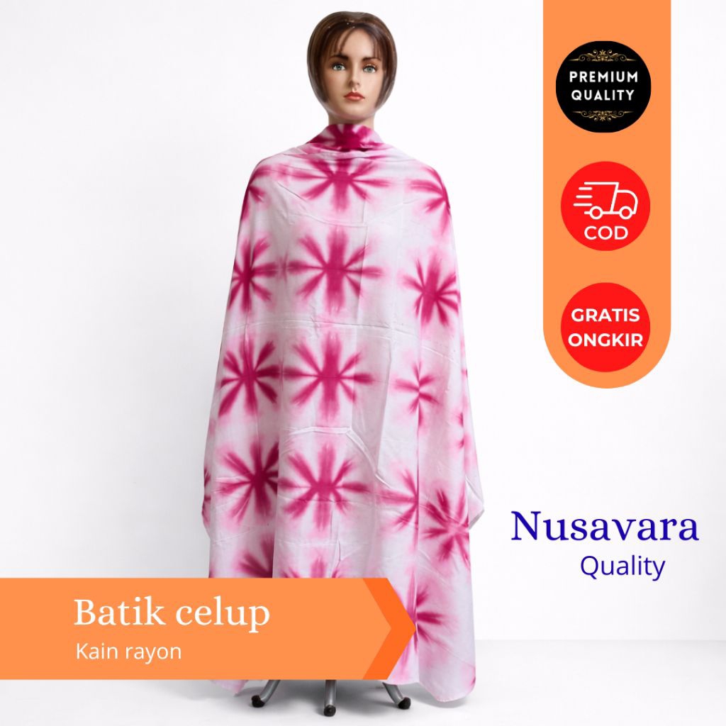 ONE SET LONG TUNIK kain batik meteran kain batik celup bahan rayon