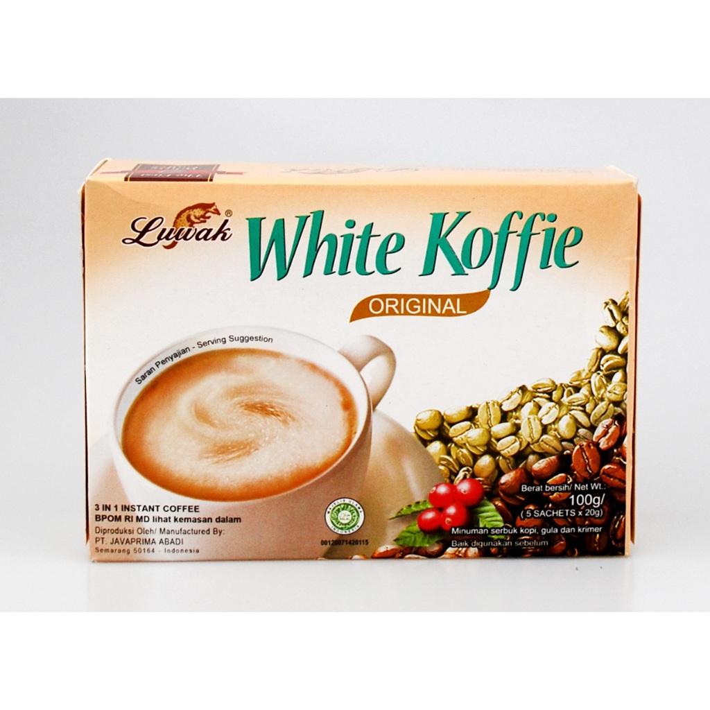 KOPI INSTAN WHITE COFFEE LUWAK WHITE KOFFIE BOX ISI 5'S
