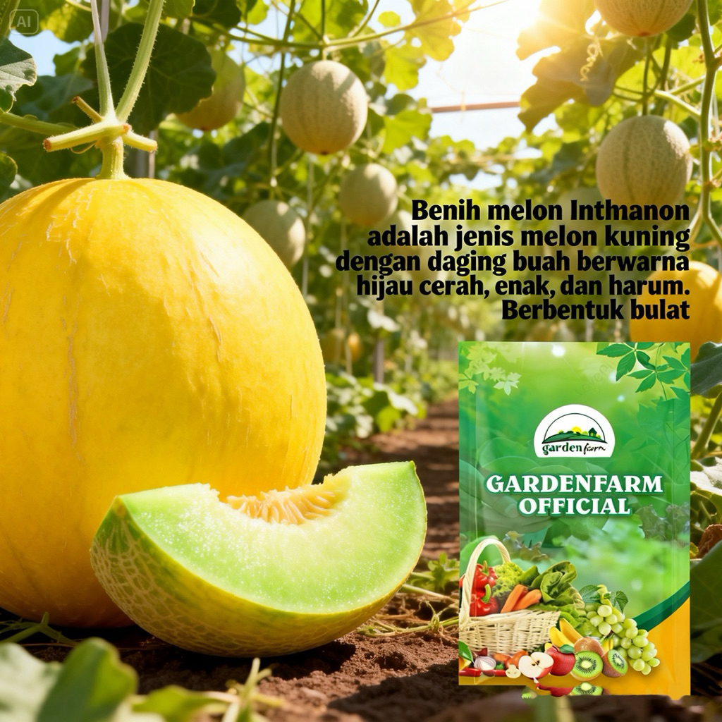 GARDENFARM - [SALE] Benih Melon Madu Manis isi 100 biji- Benih Unggul Melon Jumbo - Bibit Melon Inth