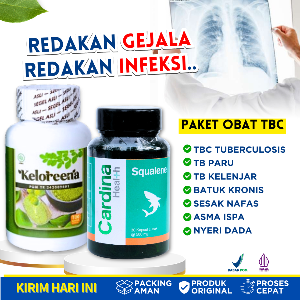 Paket Obat TB Anak dan Dewasa TBC Paru TB Kelenjar Keloreena - Cardina Squalene