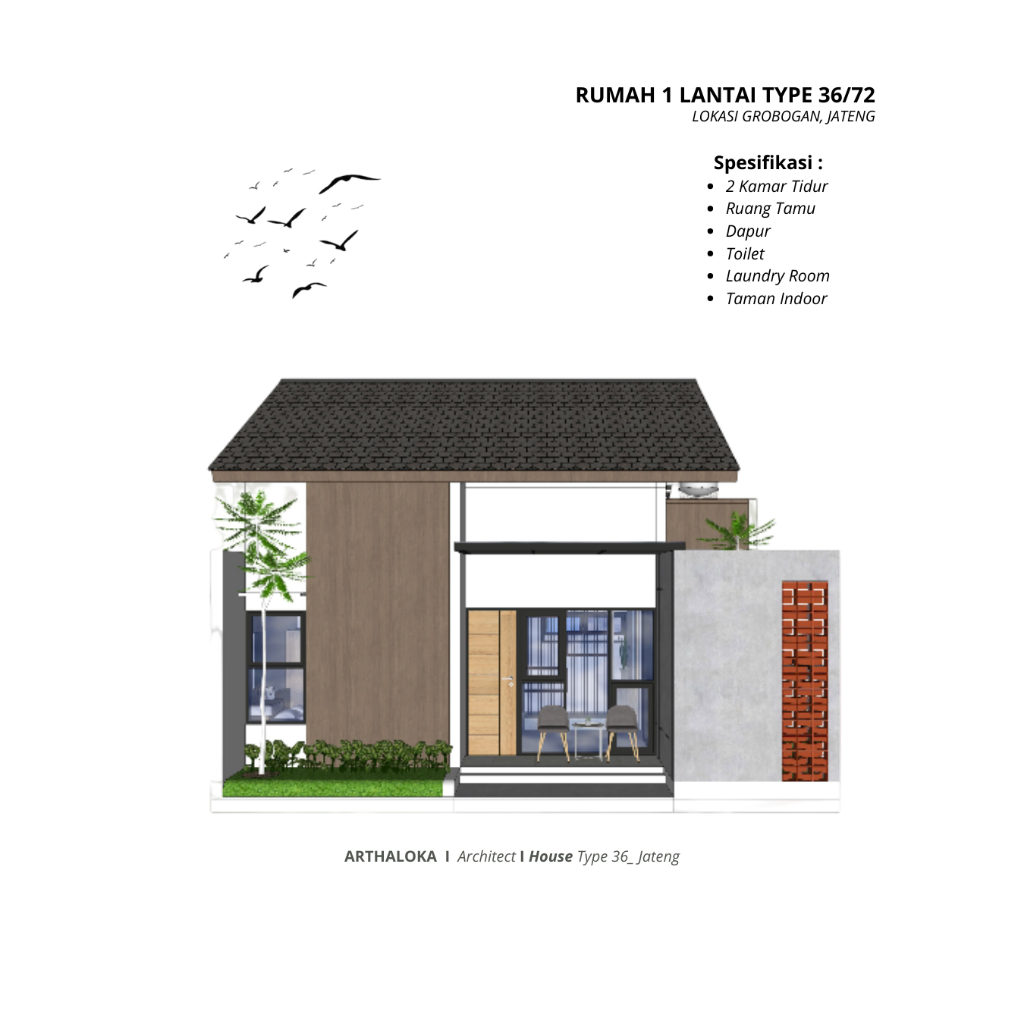 Desain Rumah Type 36 / Custom Desain Rumah