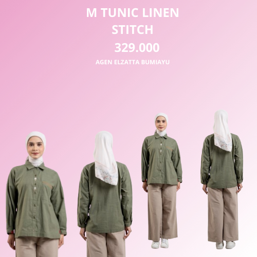 M Tunic Linen Stitch Dauky Tunik Dauky