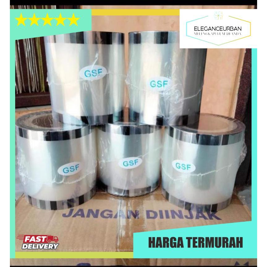 Refill Lid Cup Sealler Sealer Seal Plastik Cup Gelas Minuman 1 rol Isi 1000 - 1200 cup Polos / Karak