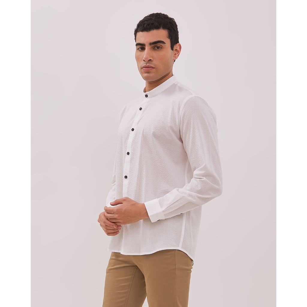 VALINO Kemeja Lengan Panjang Putih Pria - V-EACA11-A1