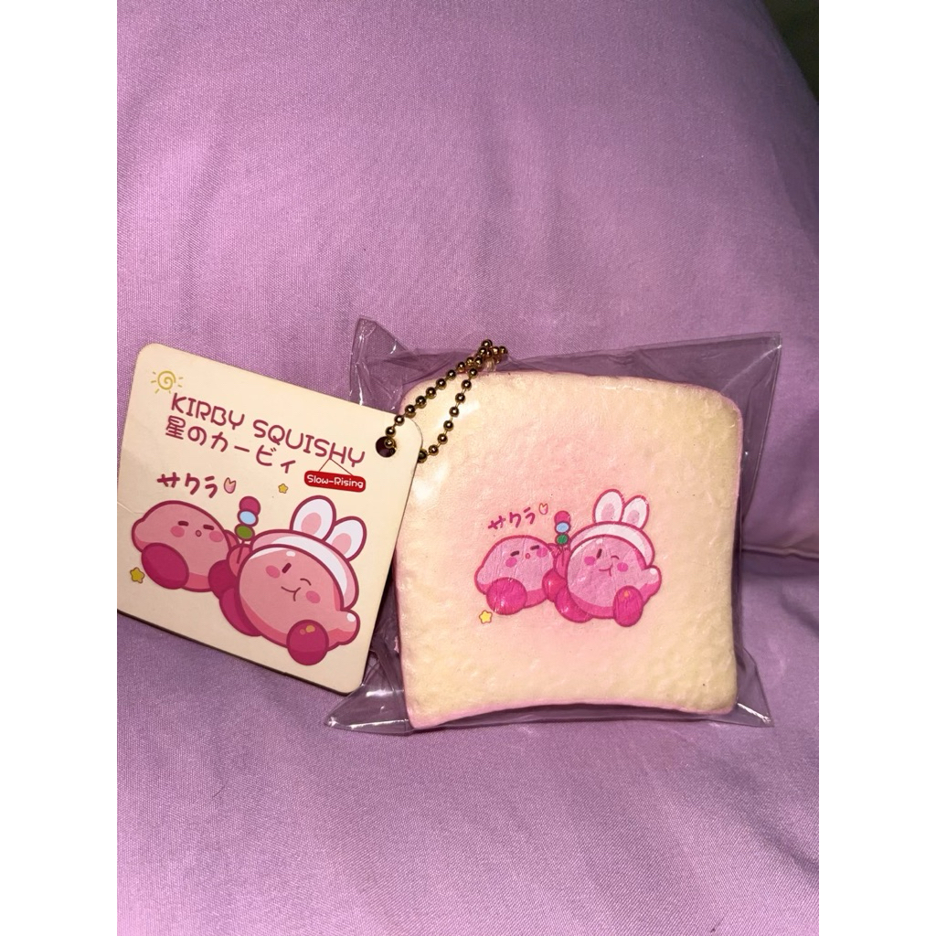 PRELOVED SQUISHY Kirby Toast Squishy Tag