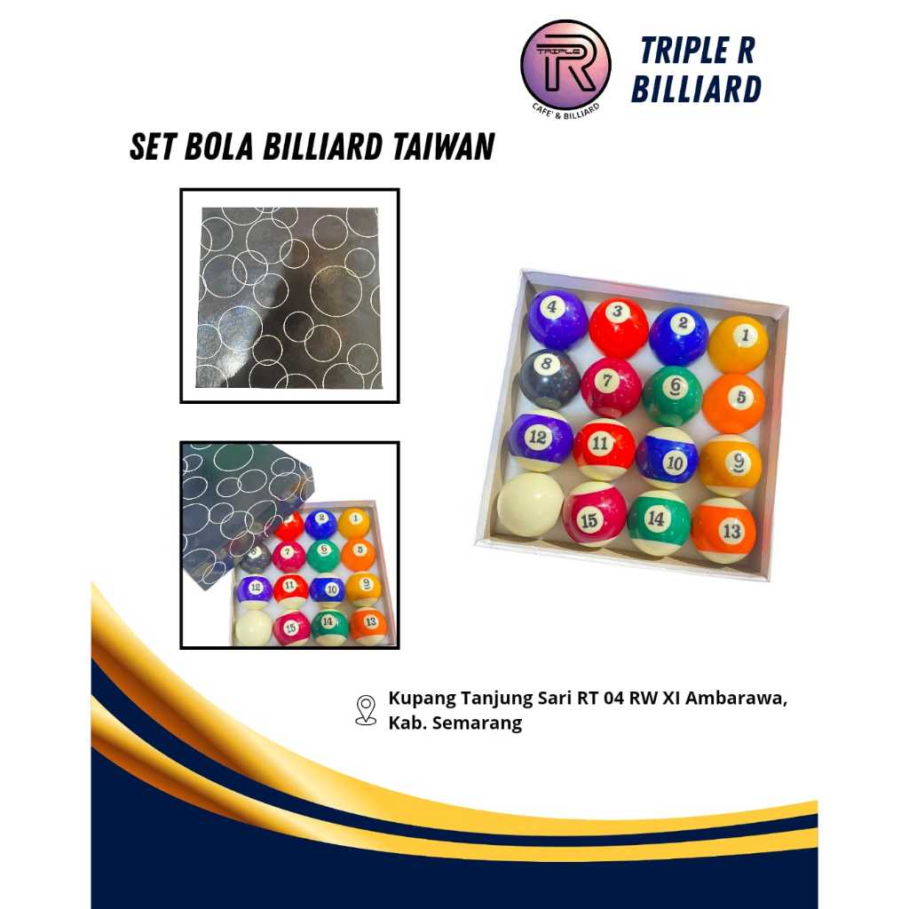 Bola Billiard Taiwan - Billiard Pool - Bola Billiard Standart Lokal