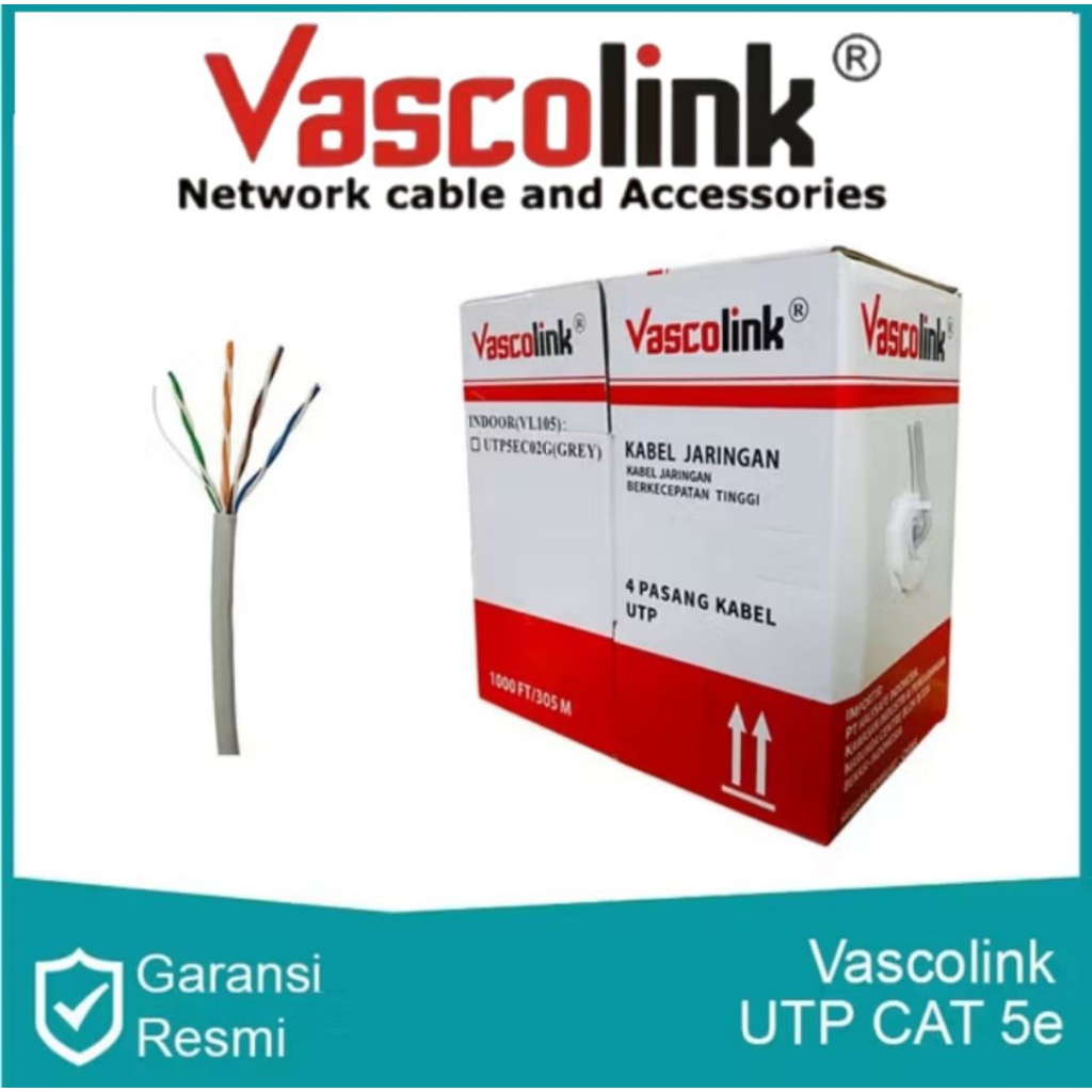 Kabel LAN UTP Cat 5 Vascolink / Kabel DATA Cat 5 Vascolink