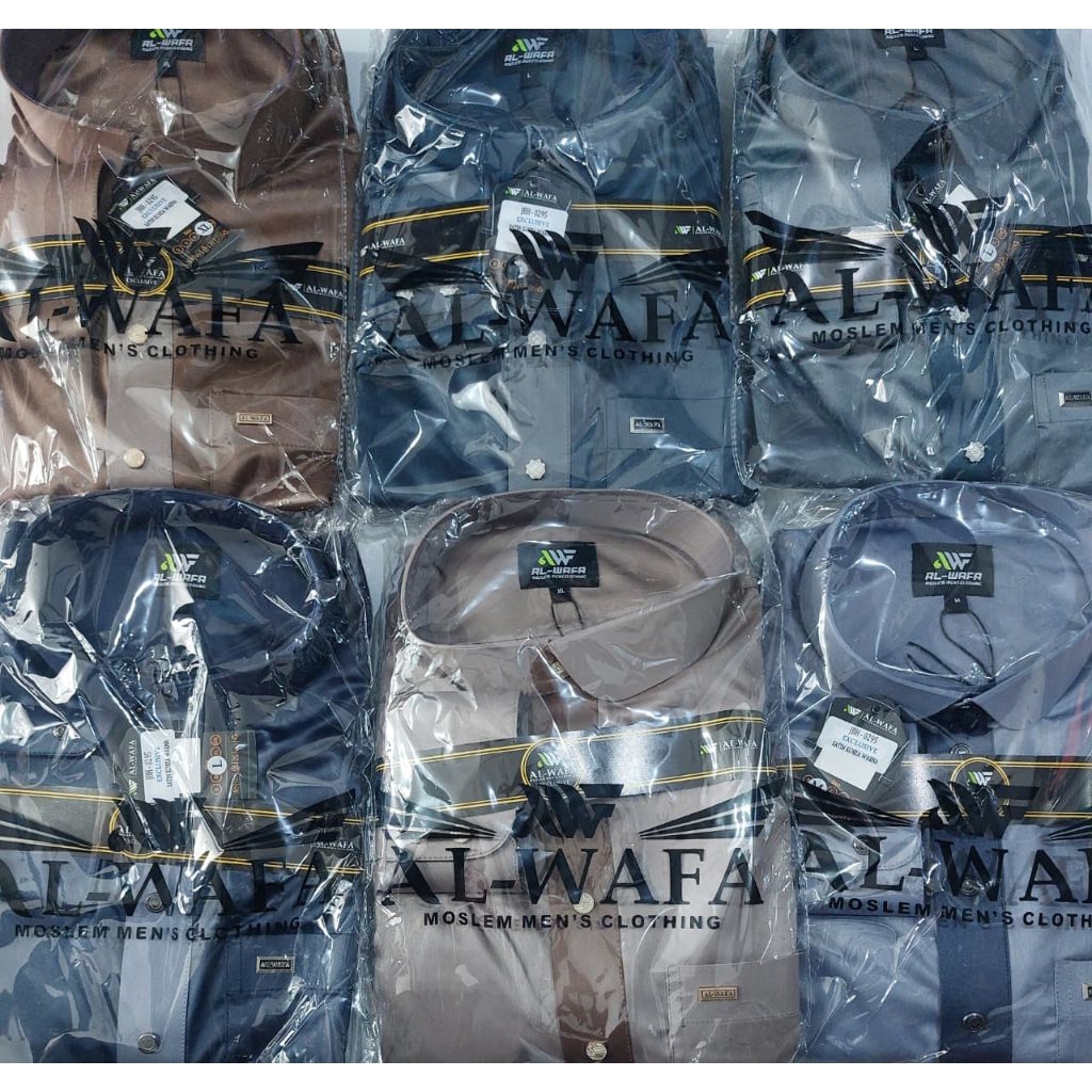 Jubah Al wafa manset satin korea,gamis muslim,,kancing Thailand