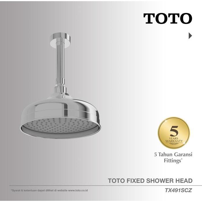 TOTO Shower Head TX491SCZ | Head Shower - Shower Mandi - Rain Shower