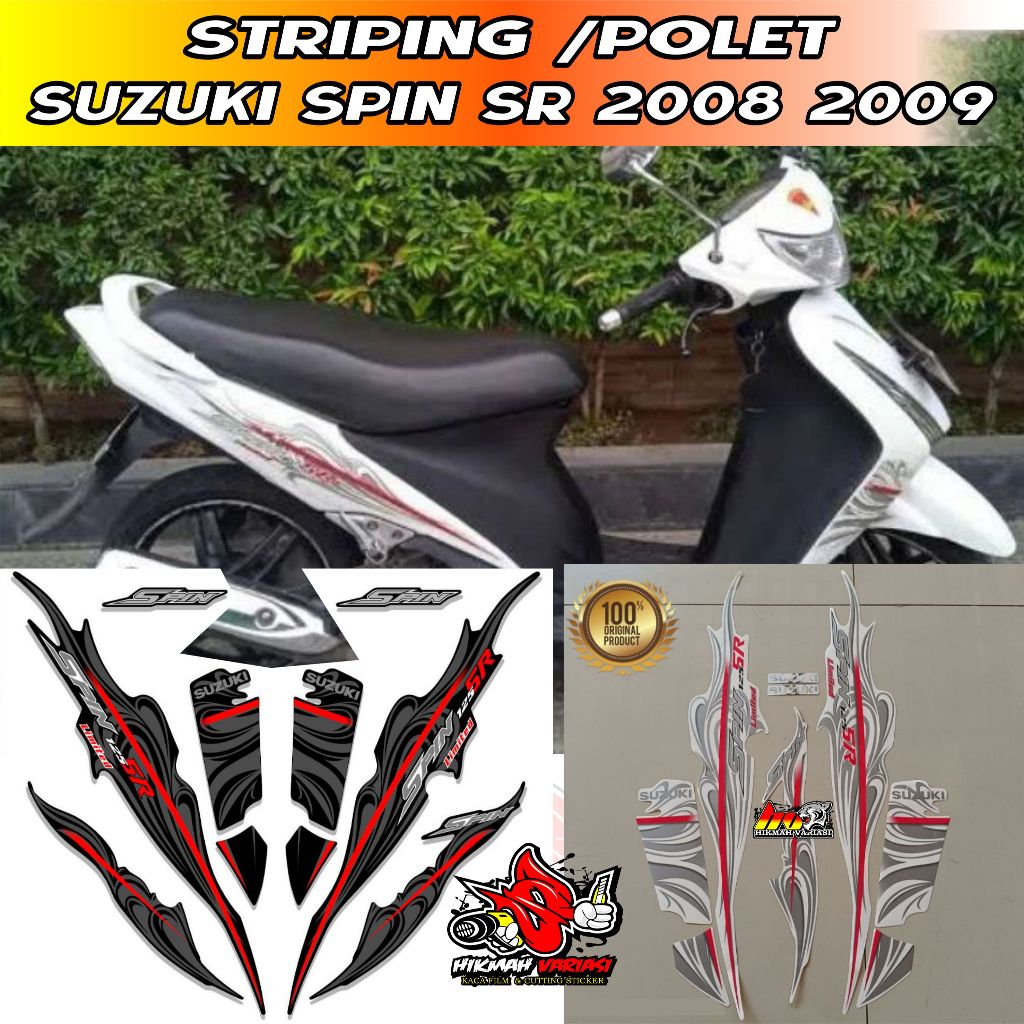 Striping Suzuki spin sr 125 2008 2009 standar original pabrik COD