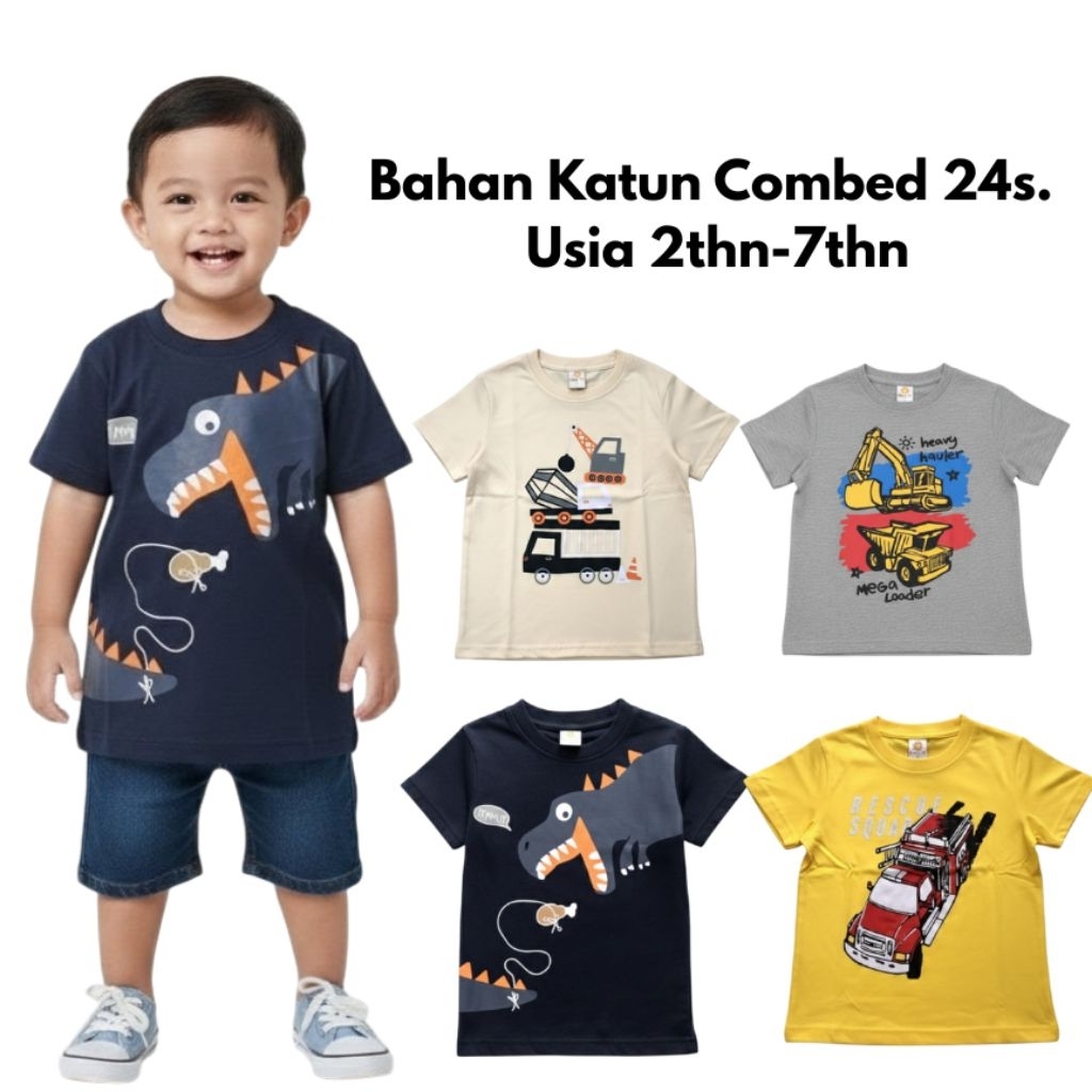 Kaos Anak Laki-Laki 2-6 Tahun – Kaos Karakter & Motif Lucu | Baju Anak Laki Murah