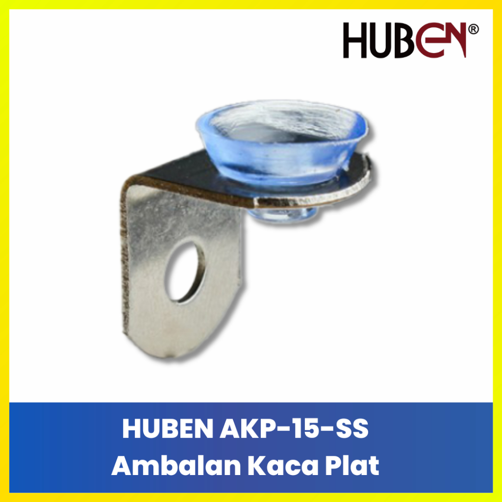 Huben Ambalan Kaca Plat Chrome Penyangga Sekat Lemari - Fitting Furniture Knock Down