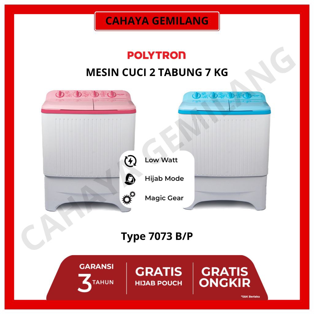 MESIN CUCI POLYTRON 2 TABUNG 7-14KG