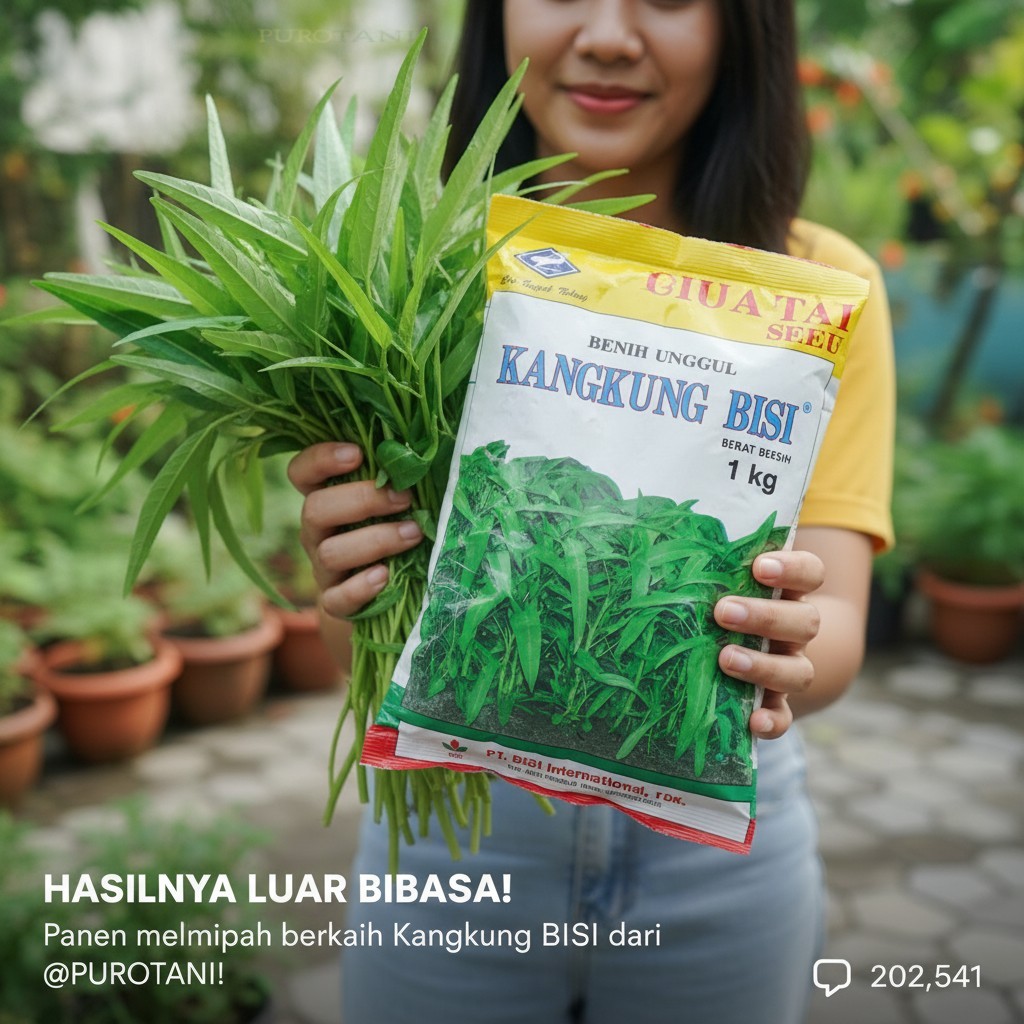 Bibit Benih kangkung unggul Bisi 1kg ASLI