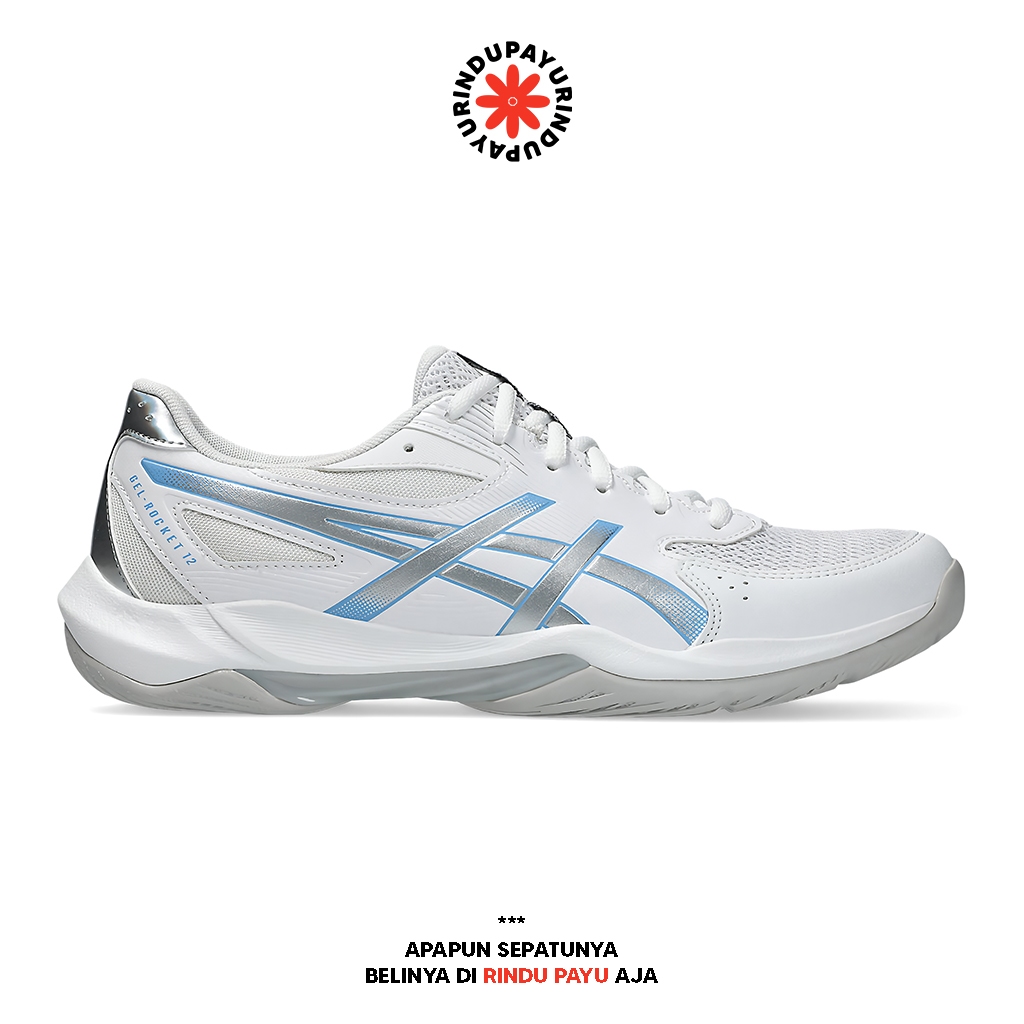 ASICS GEL-ROCKET 12 (1071A116-104) - Sepatu Olahraga Indoor Badminton Volleyball Original