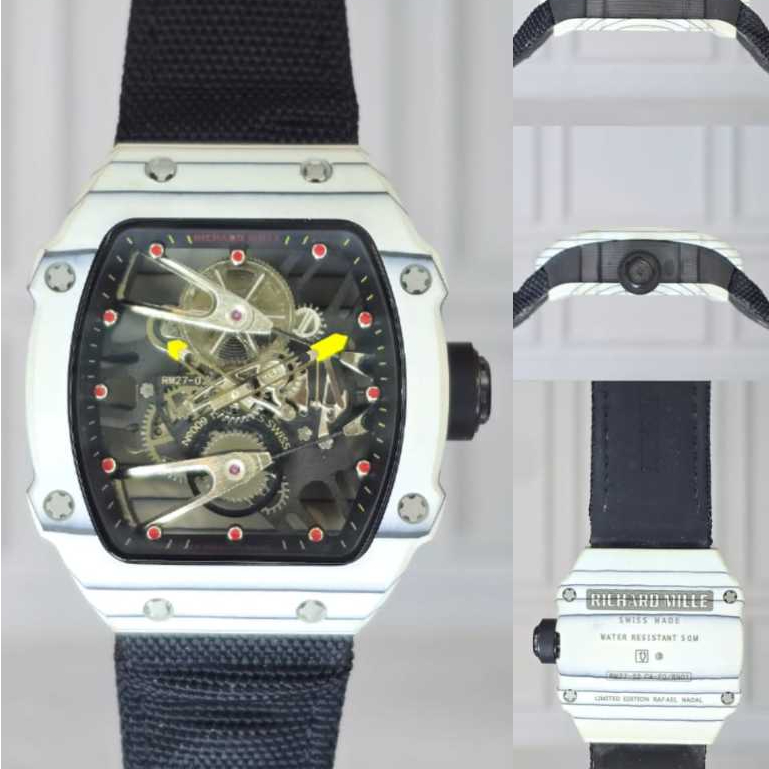 Jam Tangan RM27-02 Swiss Automatic Movement Strap Velcro Clone Quality