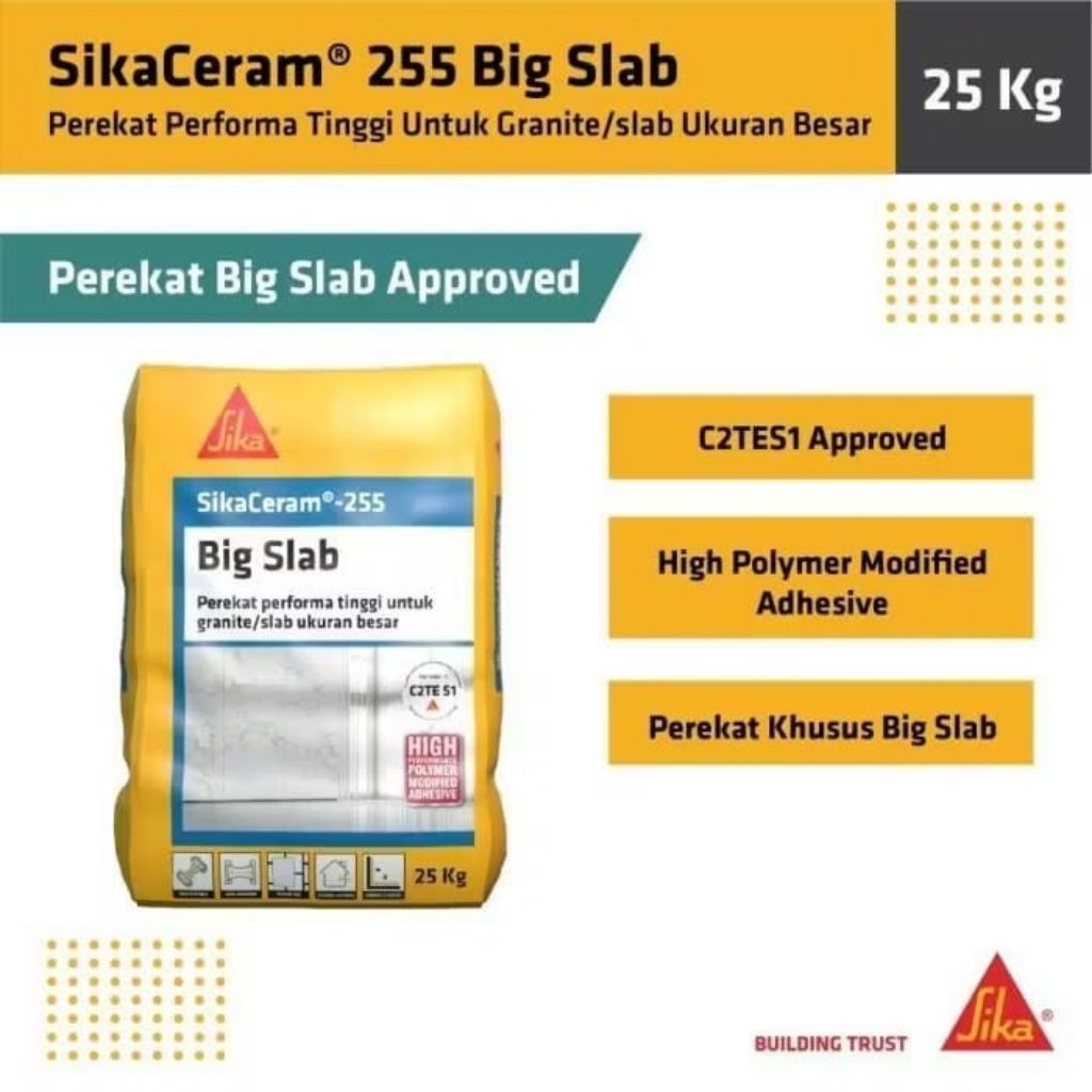 Sika Sikaceram 255 Big Slab Perekat Granit Keramik Ukuran Besar 25Kg