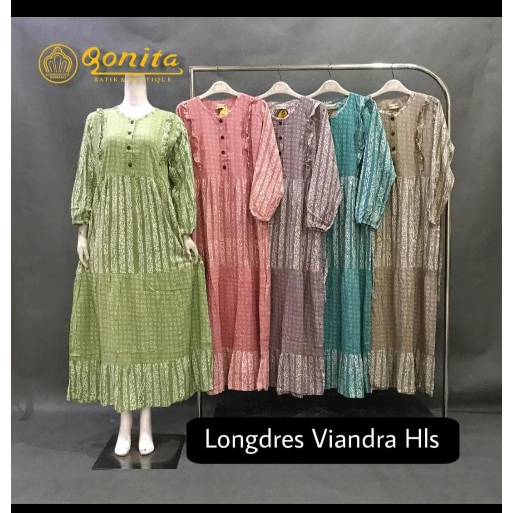 gamis katun rayon premium Qonita batik