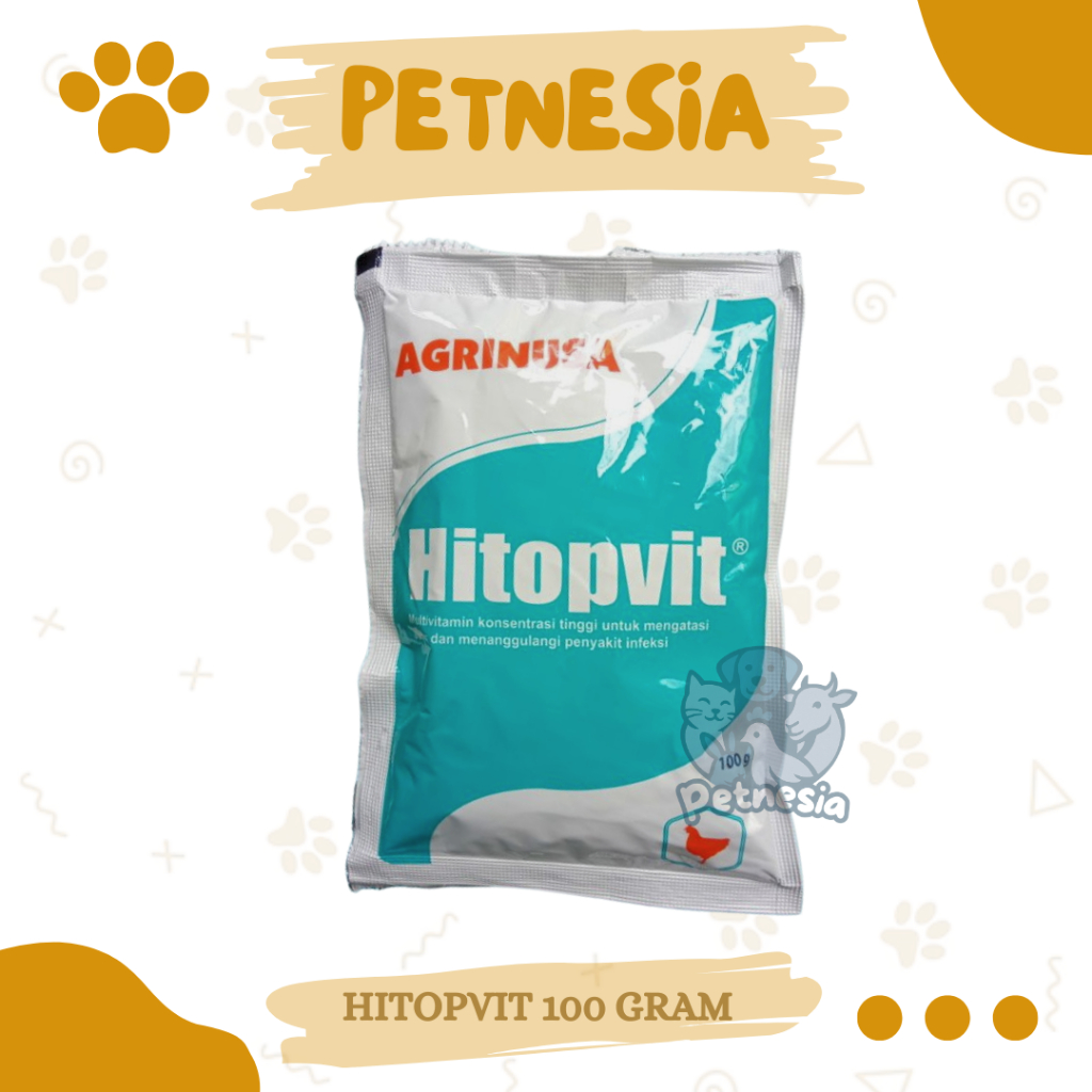 HITOPVIT 100 GRAM - Multivitamin Konsentrasi Tinggi Untuk Unggas Ayam Bebek Puyuh