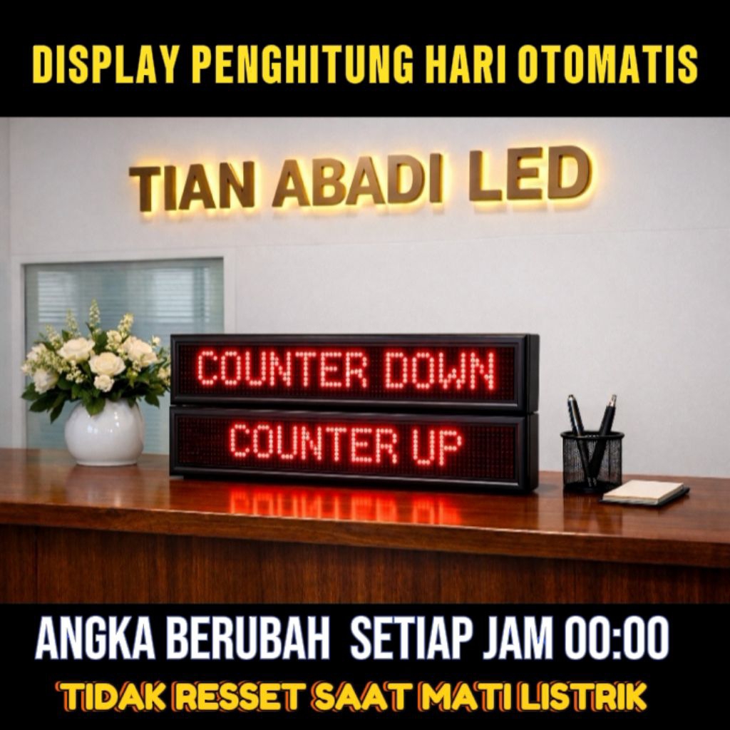 Automatic Digital Led Count up  and Count down Days - Penghitung Hari Maju dan mundur otomatis, mang