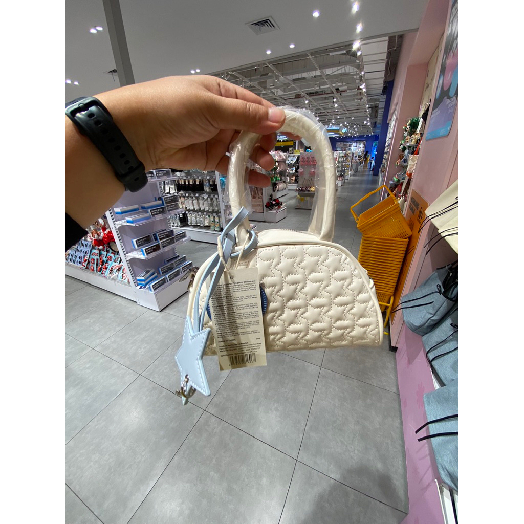 Tas wanita qyounger tas tangan bintang dream catcher krem dan hitam
