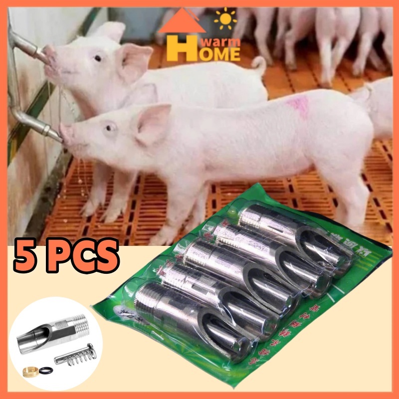 Tempat Minum Ternak Otomatis Nepple Babi Dot Kran Alat Minum Hewan [5 PCS]