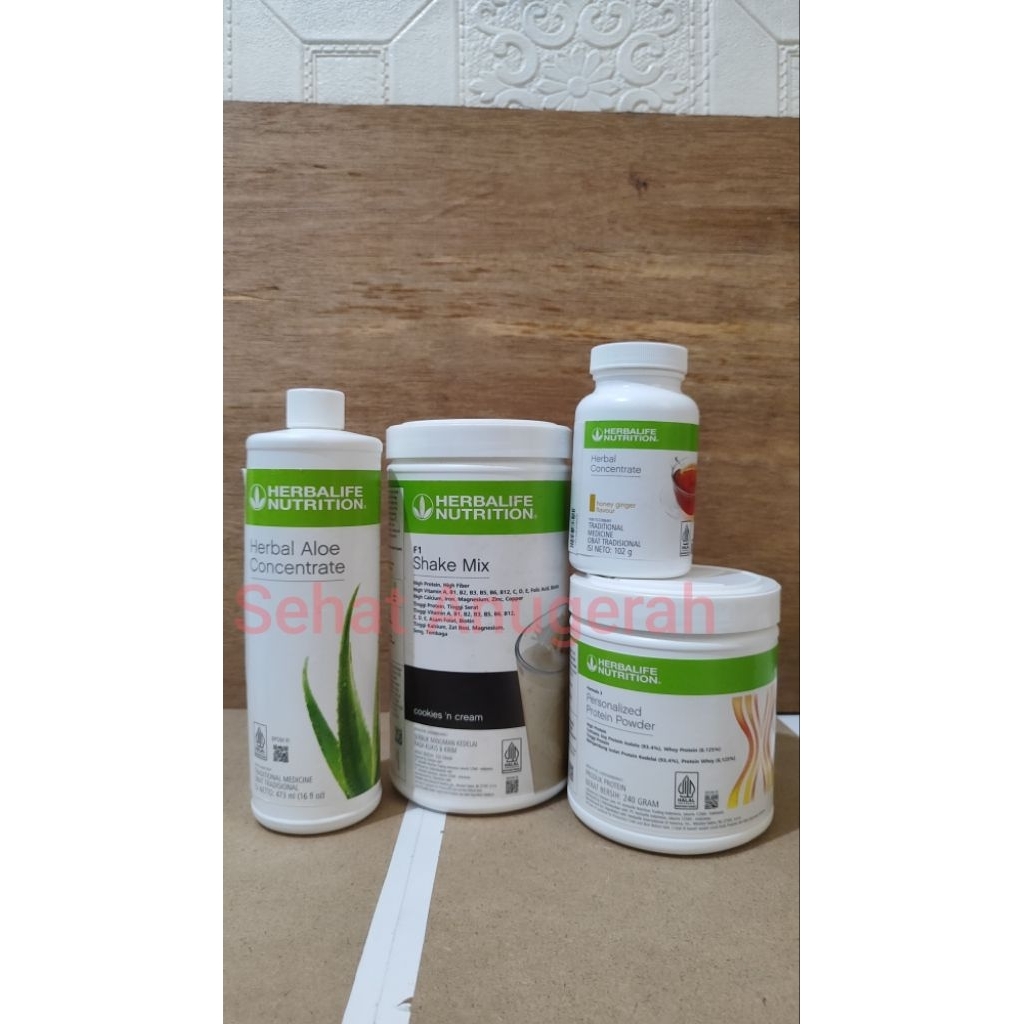 Paket Langsing ke 2 Herbalife, shake, aloe ,teh thermo dan ppp protein