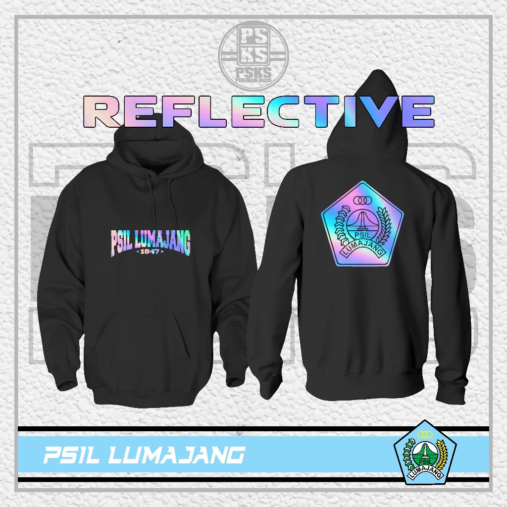 Hoodie Jaket PSIL LUMAJANG 1947 Reflektif || Jaket Supporter | Hooligans