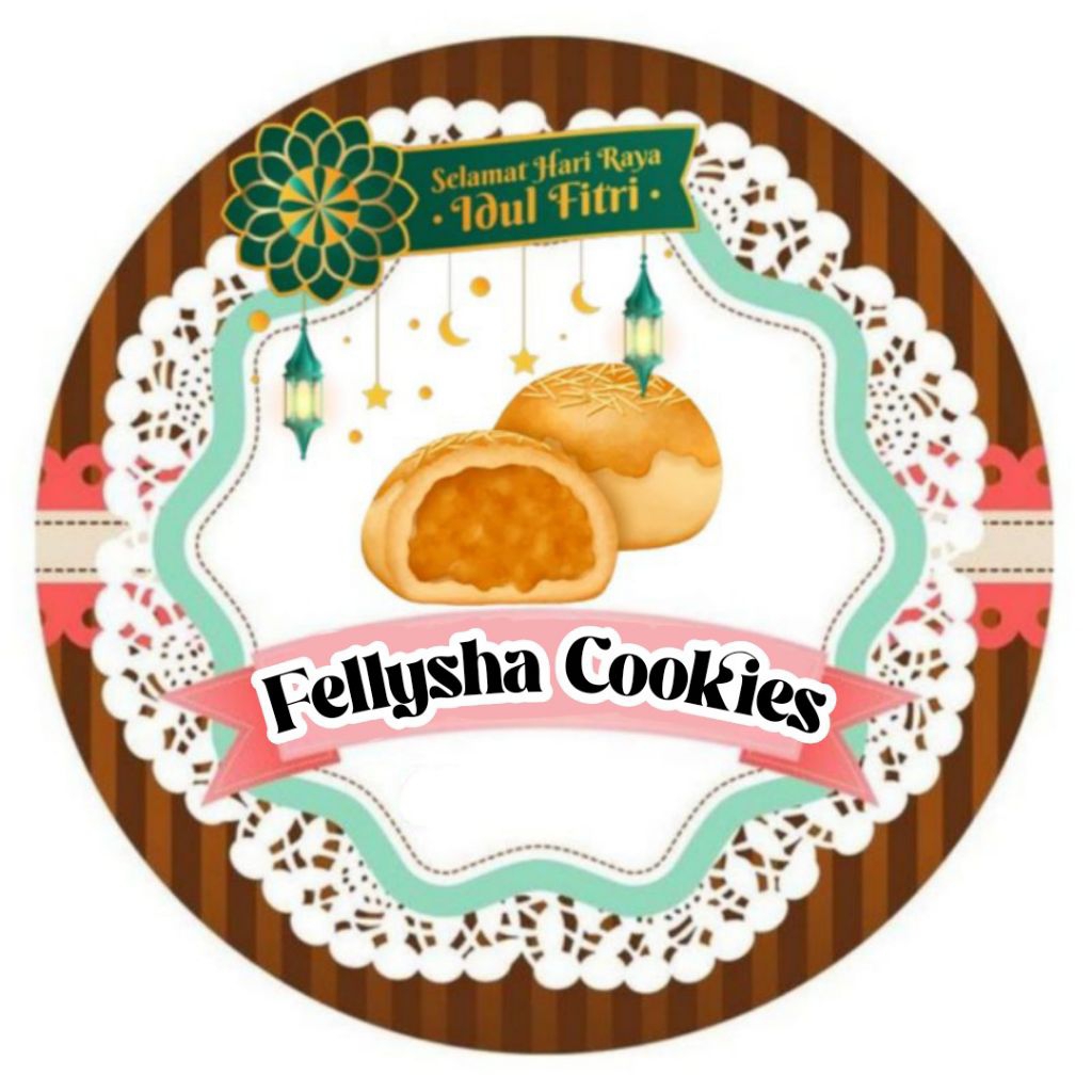 (ISI 100 PCS) STICKER NASTAR KUE KERING LEBARAN