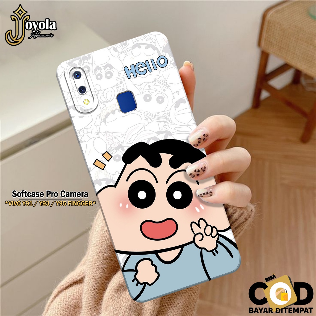 Case VIVO Y91/Y93/Y95 FINGER Fashion Casing Kartun Softcase Pro Camera - Case Pelindung Kamera - Bum