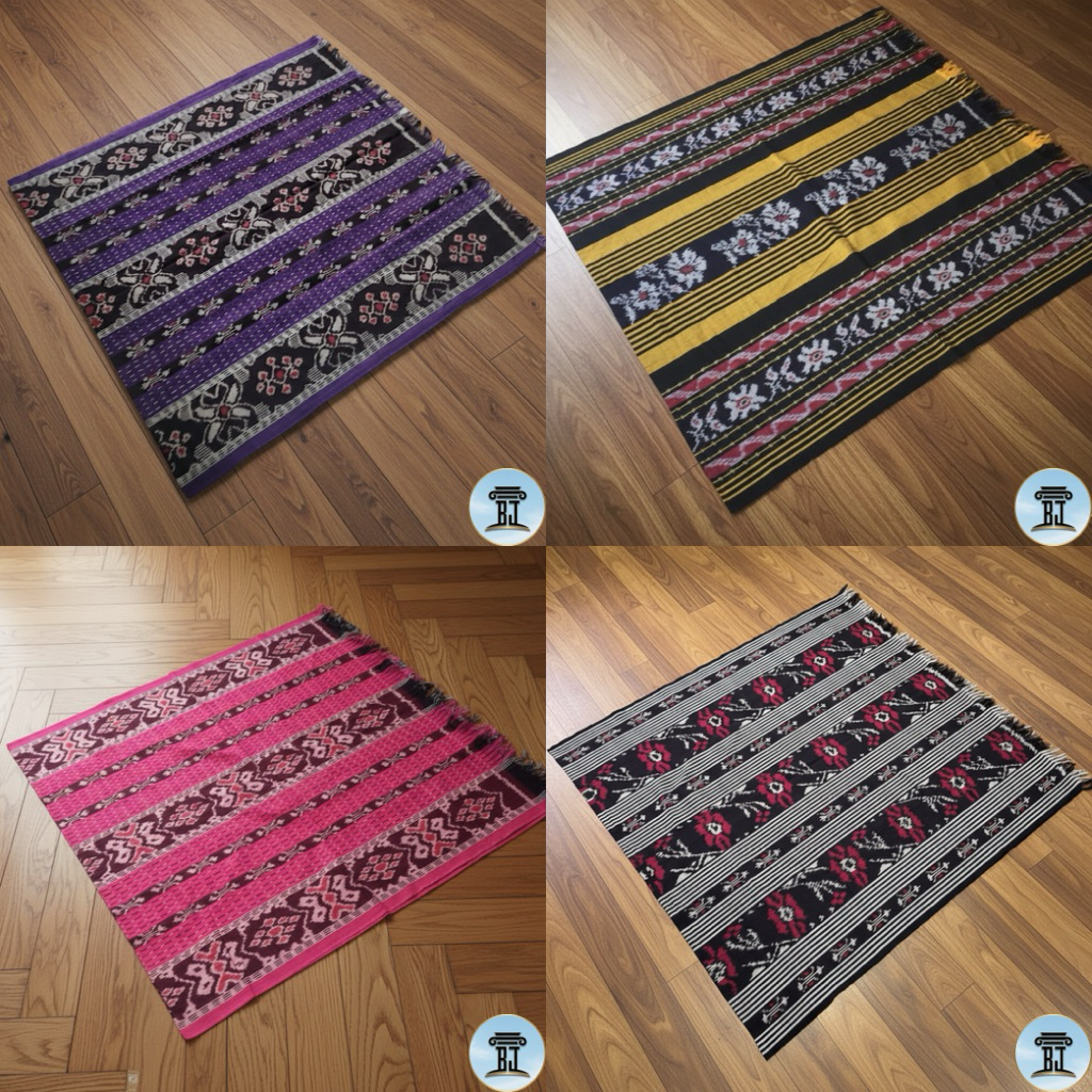 Ready Stok Kain Tenun Blanket Etnik Troso Jepara Motif Bunga