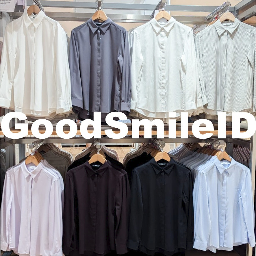 SALE Women Blus Rayon Lengan Panjang Kemeja Blouse Atasan Wanita JASTIP UNIQLO 1