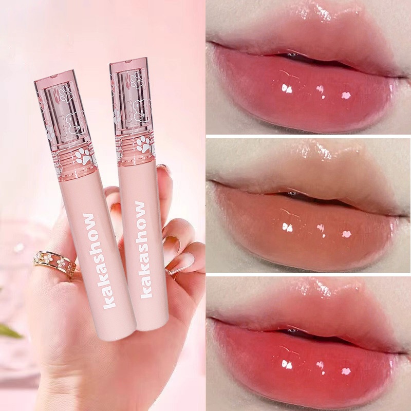 GLASS LipGloss Korean Lipstick Lip Tint Glossy Lipstick Korean Lip Gloss Water LipGloss Mirror