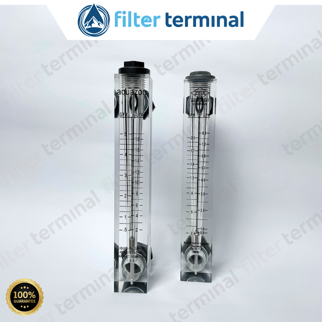 Flow Meter Panel RO - Panjang / Flow Meter RO 2 gpm / Flow Meter RO 5 gpm / Flow Meter RO 21 cm