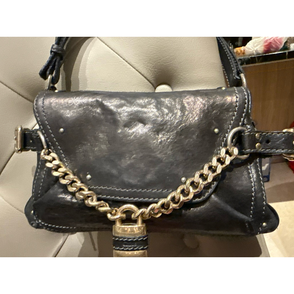 Authentic and original Chloe Paddington black leather small shoulder bag