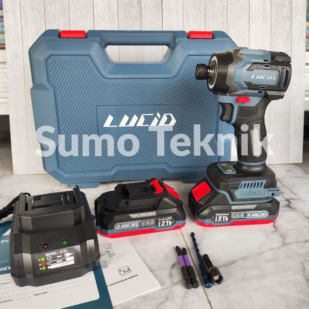 Lucid LD60 Cordless Driver Lucid 21volt 2 baterai Lucid LD-60