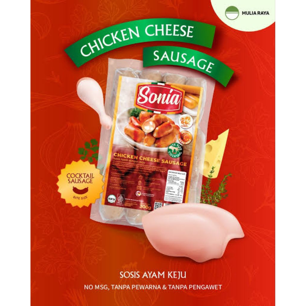[ 1 KG ] SONIA sosis sehat chicken cocktail / KANSAS sosis BEEF breakfast sausage CHICKEN BREAKFAST 