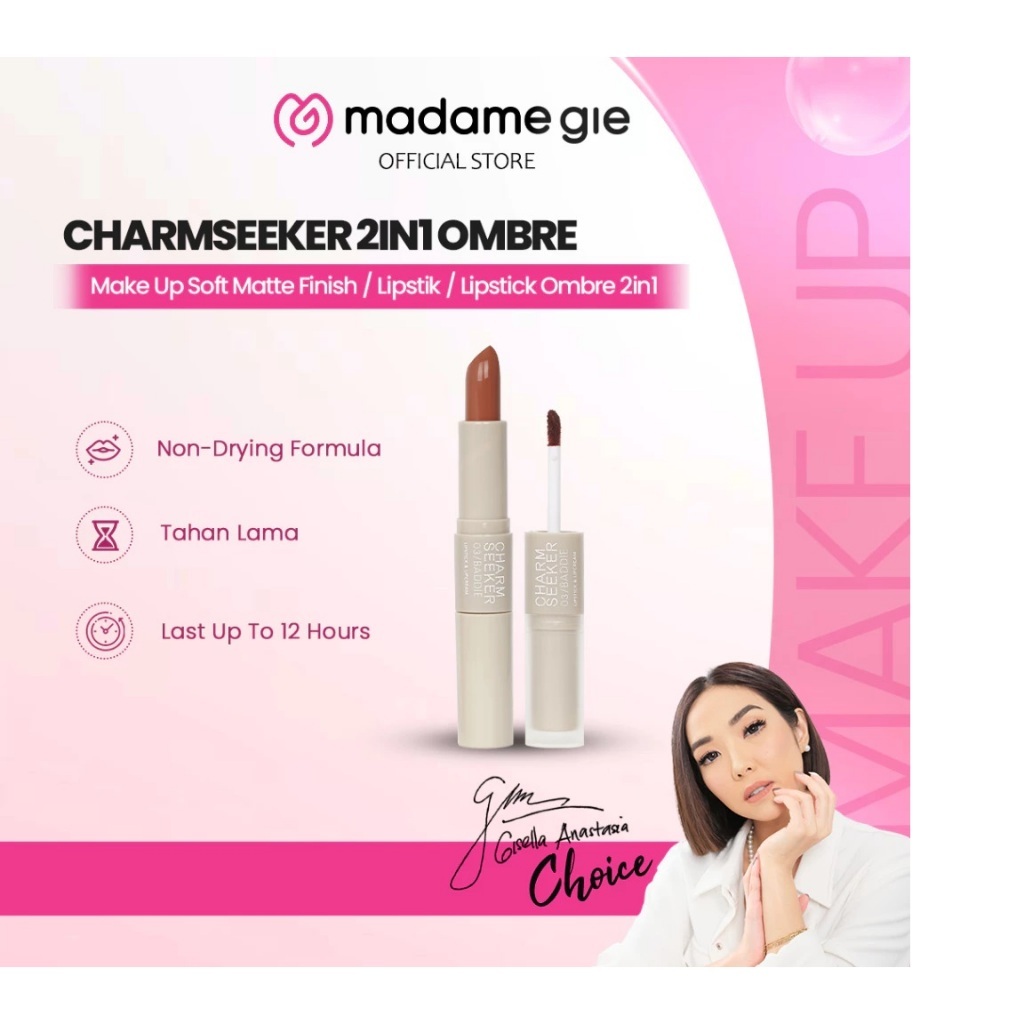 Madame Gie Charmseeker 2in1 Ombre - Make Up Soft Matte Finish