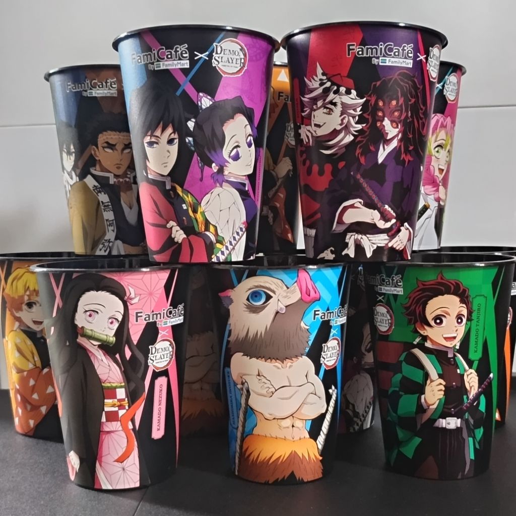 Kimetsu no Yaiba - Cup Nezuko, Giyu Shinobu, Muichiro Mitsuri, Demon, Zenitsu, Muzan(Family Mart) De