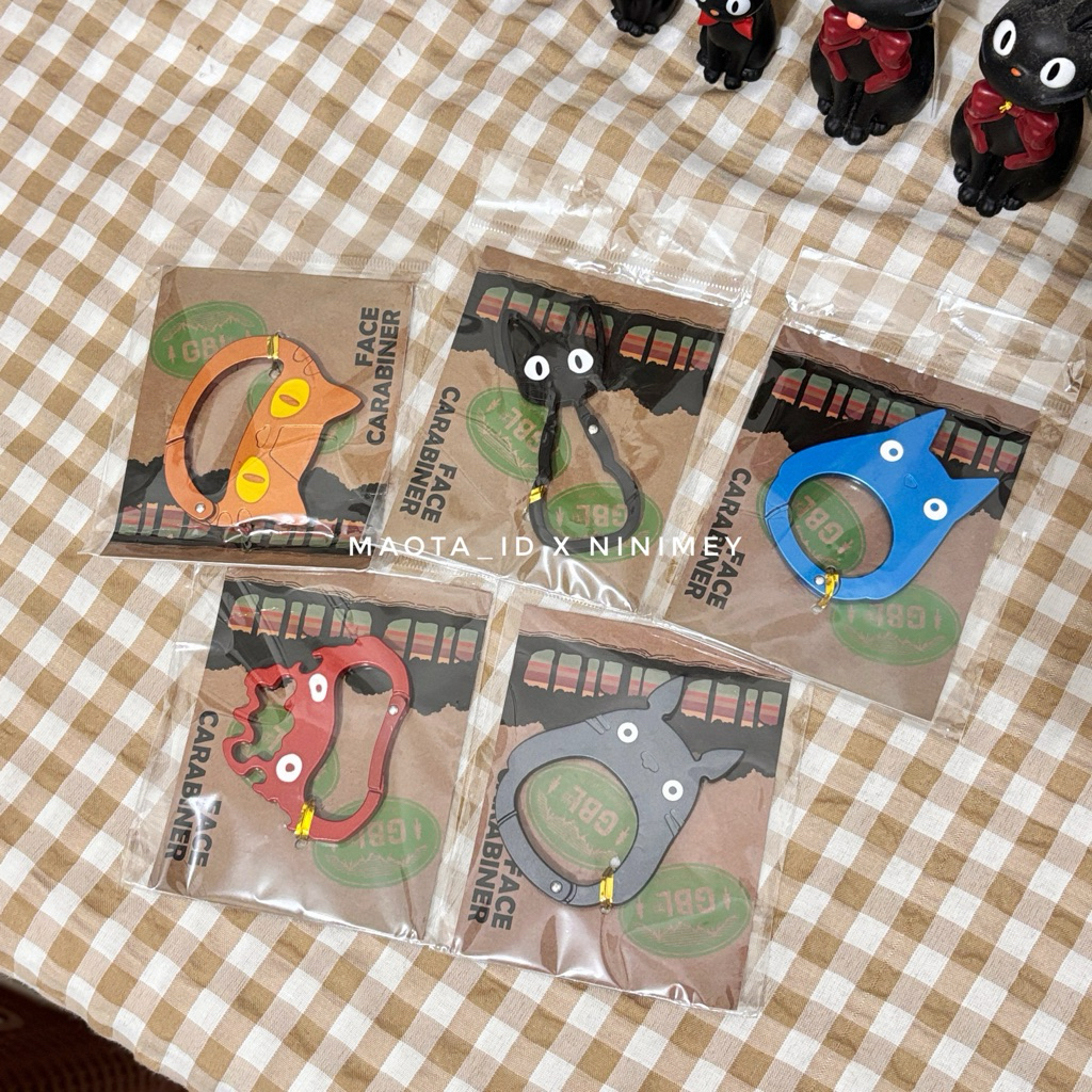 Carbiner Studio Ghibli Unofficial / Studio Ghibli Carabiner / Totoro Jiji Catbus Calcifer Carabiner 