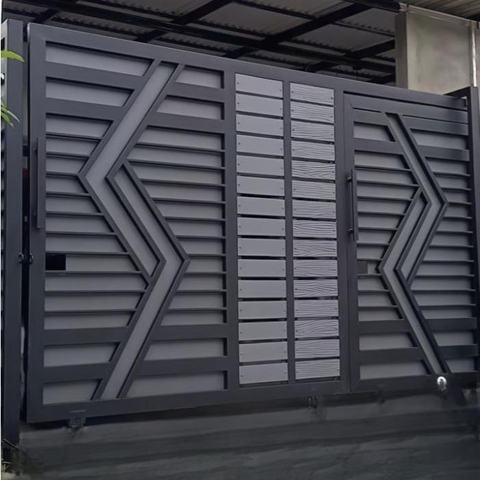 Pagar rumah Besi Galvanis Plangwood Rumah Modern