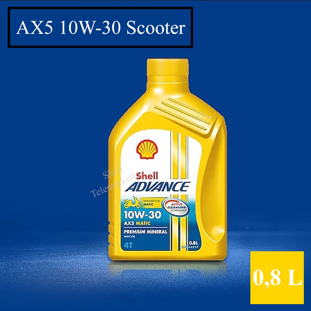 Oli Motor Shell Advance AX5 Matic 10W-30 (0.8L) Honda Beat Vario Scoopy