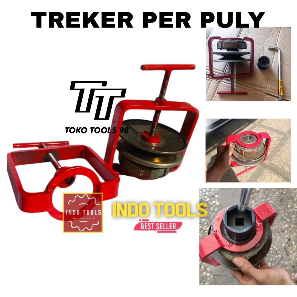 Treker Per Pully Pulley CVT Matic Alat Penahan Pembuka Kampas Ganda Kopling Motor Matic