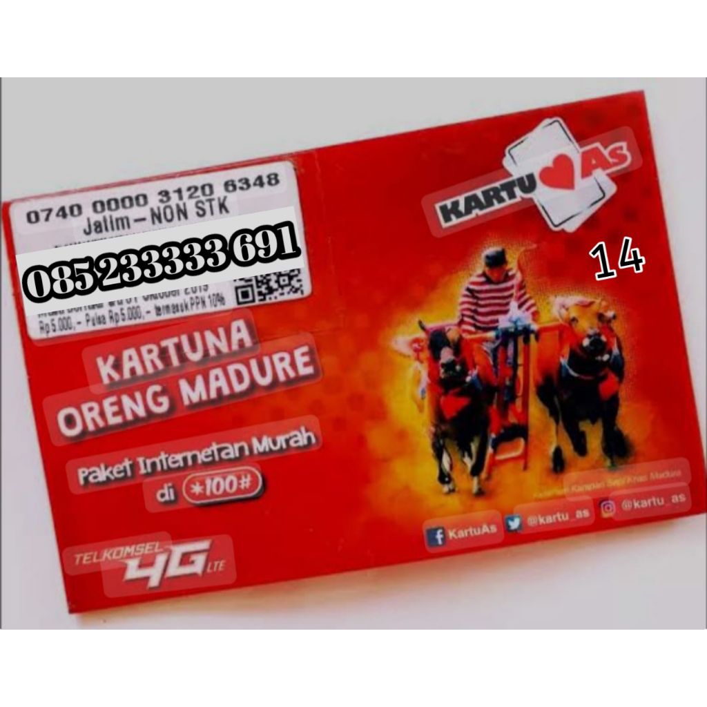 promo perdana Telkomsel As Madura Nomor Cantik