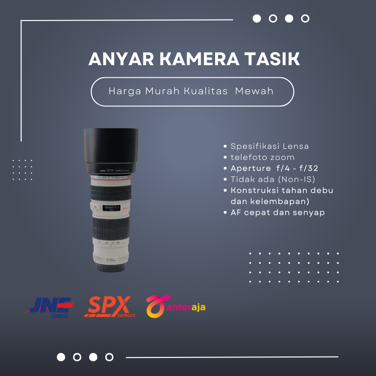 lensa canon 70 200mm f4 is usm murah